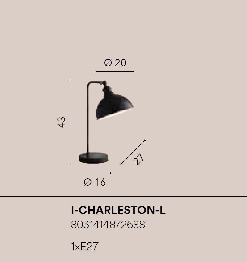Lume metallo nero opaco diffusore interno bianco lucido 1XE27 non incl. CHARLESTON Lume metallo nero opaco diffusore interno bianco lucido 1XE27 non incl. CHARLESTON